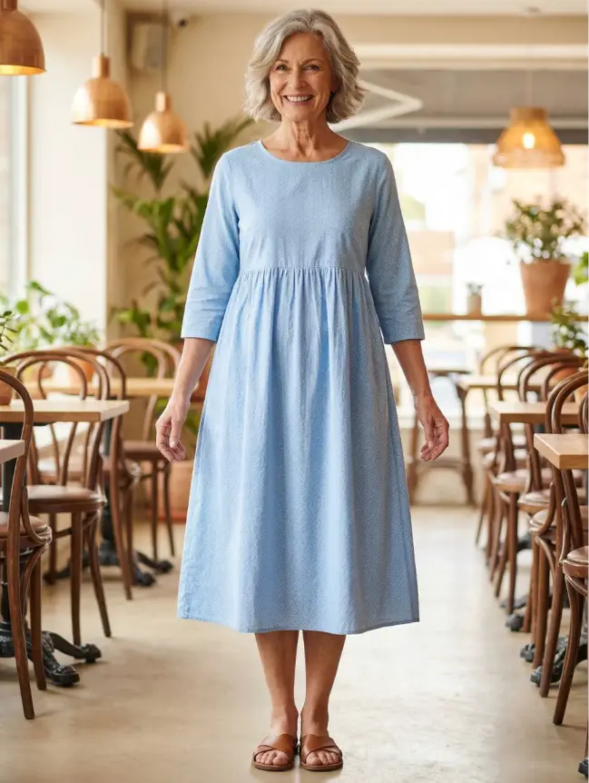 casual cotton summer dresses for women over 60