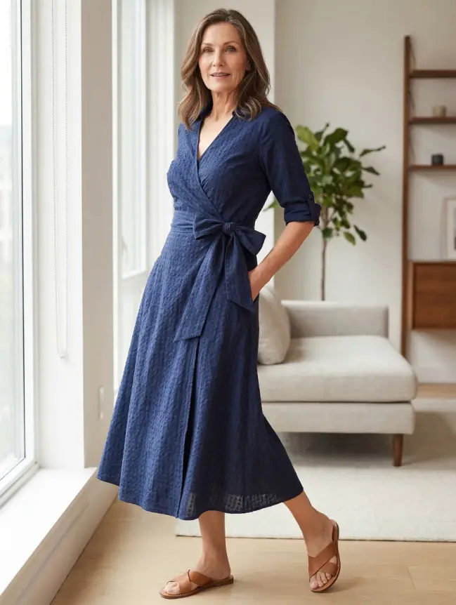 casual cotton summer dresses for women over 60