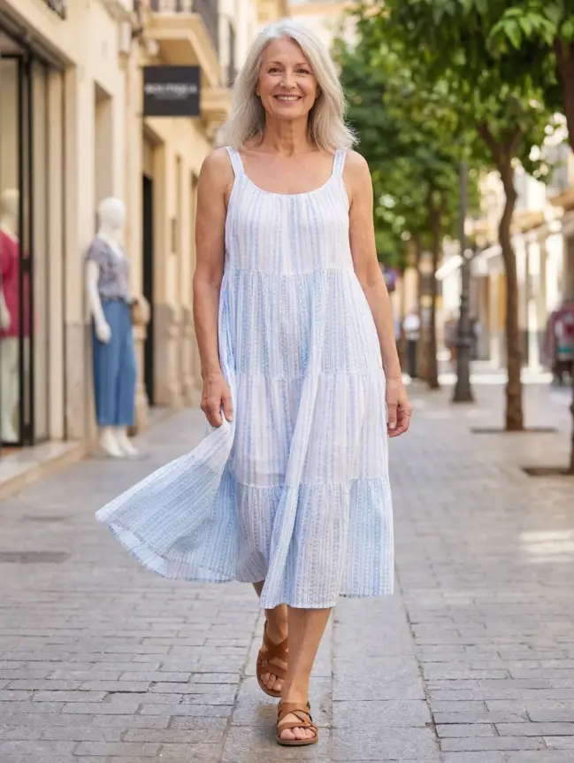 casual cotton summer dresses for women over 60