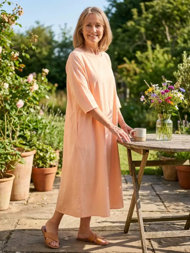 casual cotton summer dresses for women over 60