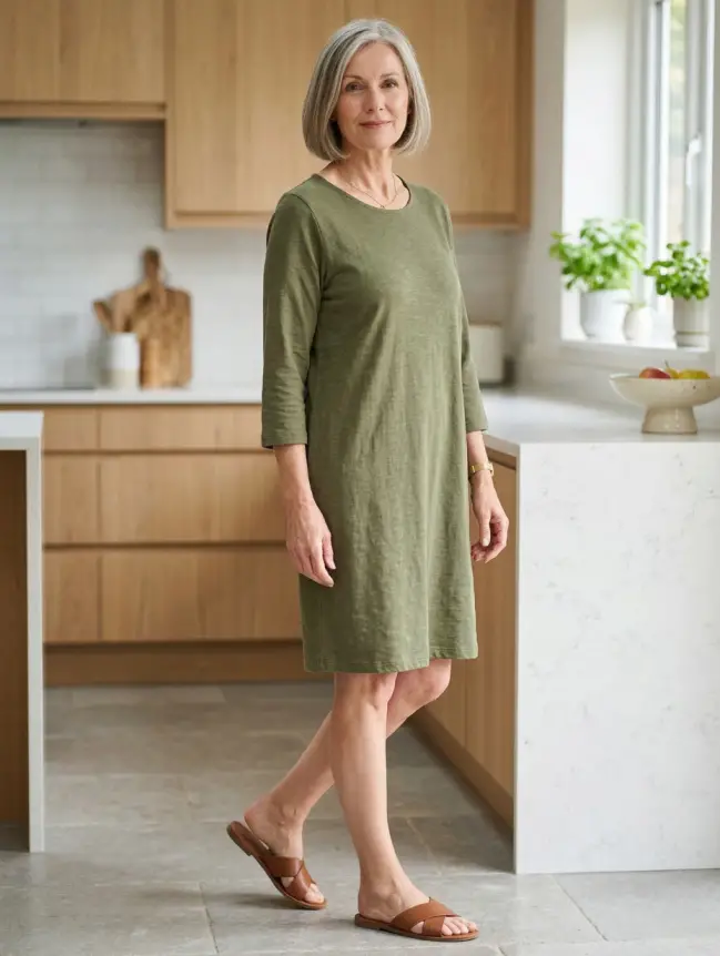casual cotton summer dresses for women over 60