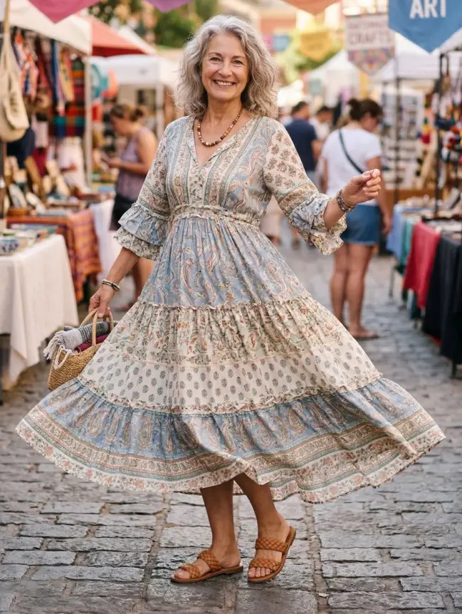 casual cotton summer dresses for women over 60