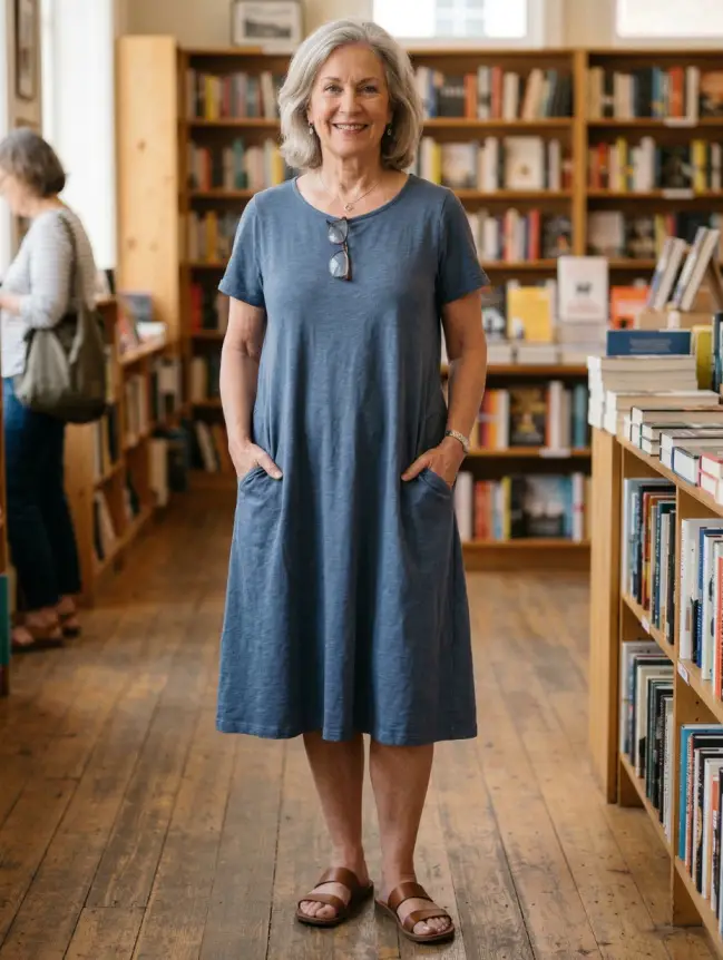 casual cotton summer dresses for women over 60