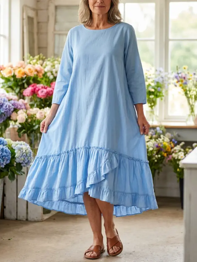 casual cotton summer dresses for women over 60