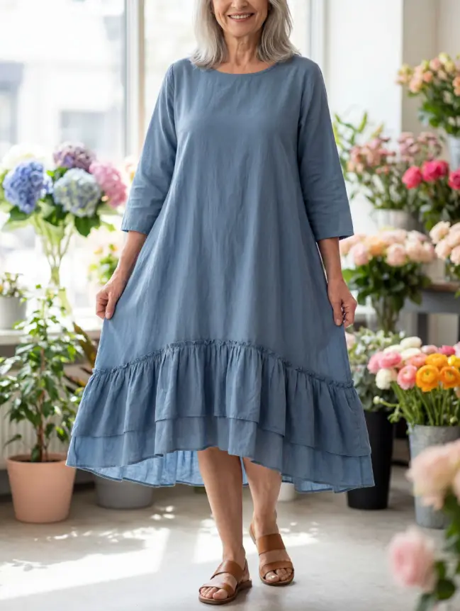 casual cotton summer dresses for women over 60
