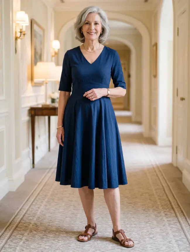 casual cotton summer dresses for women over 60