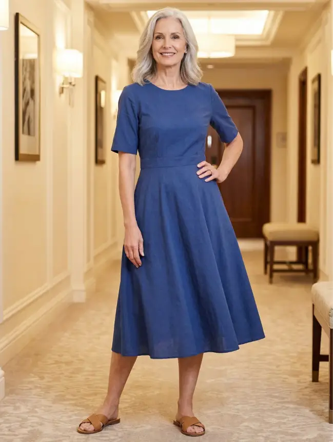 casual cotton summer dresses for women over 60