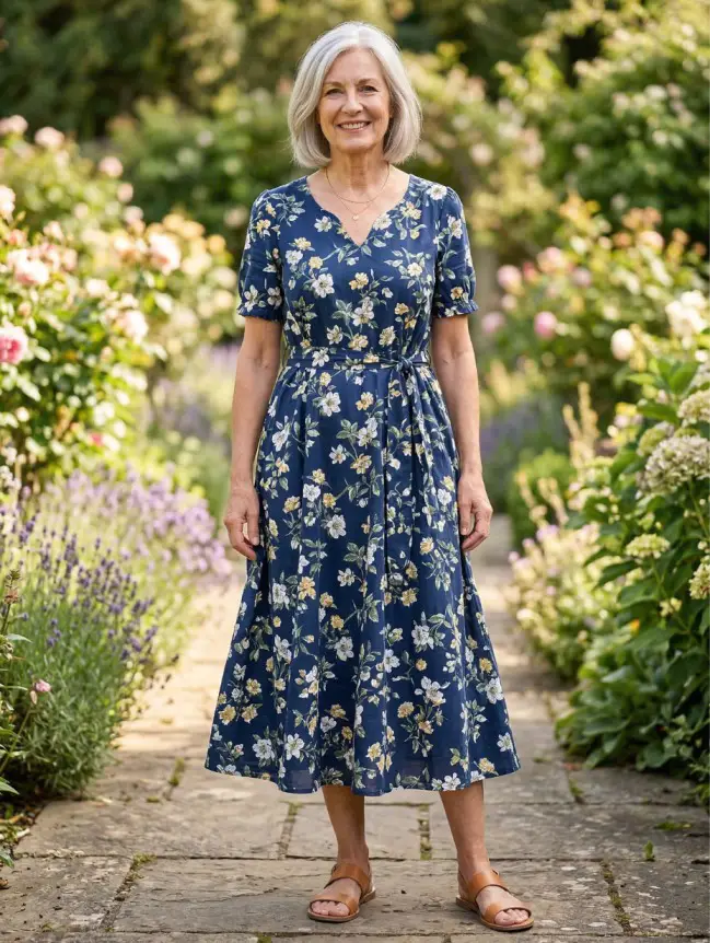 casual cotton summer dresses for women over 60