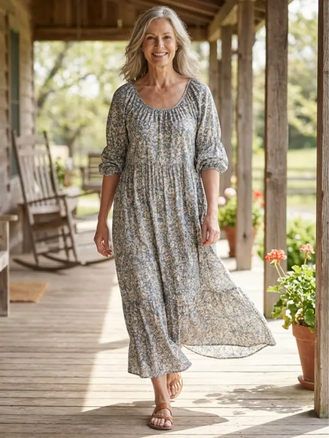 casual cotton summer dresses for women over 60