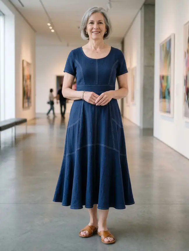 casual cotton summer dresses for women over 60