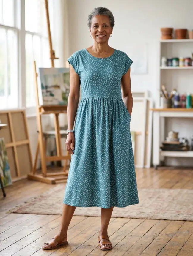 casual cotton summer dresses for women over 60
