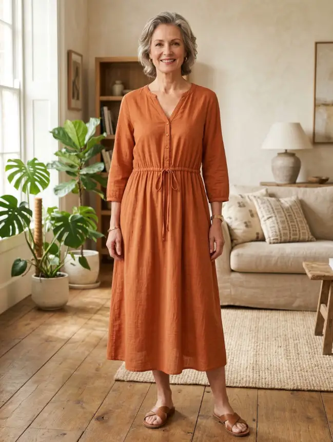 casual cotton summer dresses for women over 60