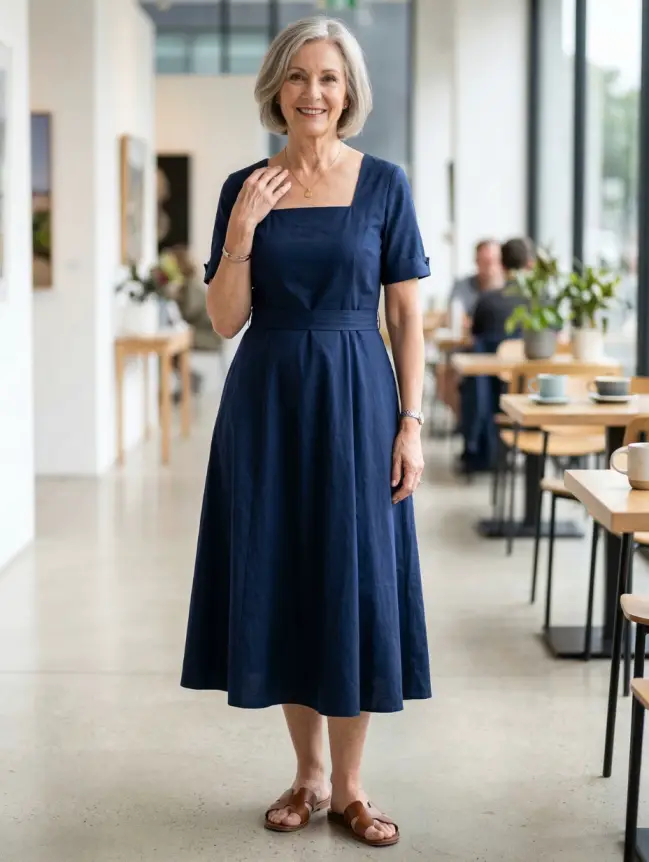 casual cotton summer dresses for women over 60