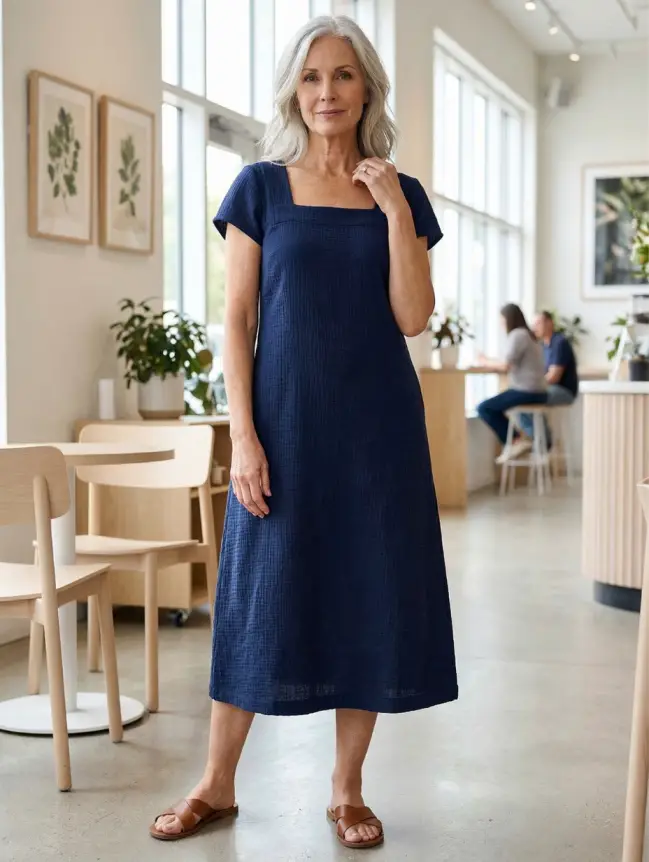 casual cotton summer dresses for women over 60