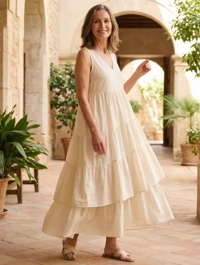 casual cotton summer dresses for women over 60