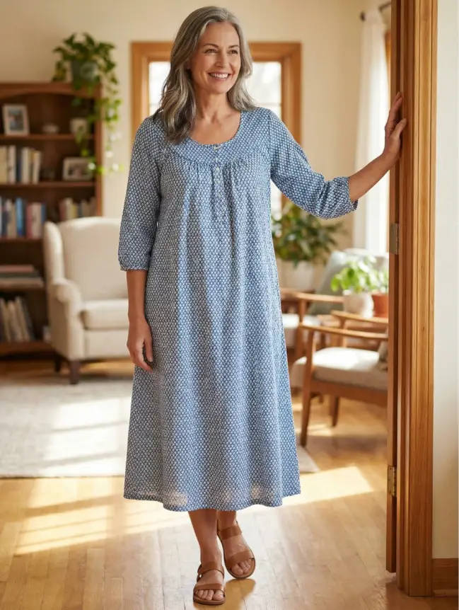 casual cotton summer dresses for women over 60