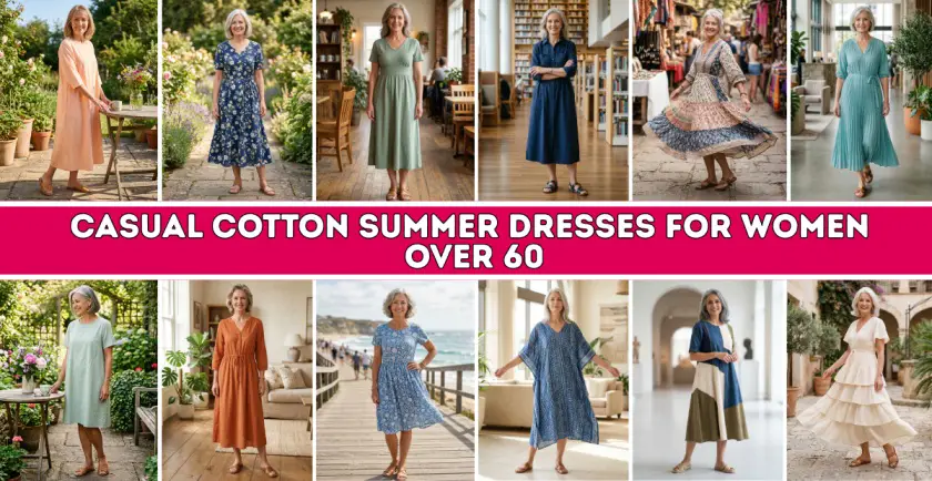 casual cotton summer dresses for women over 60