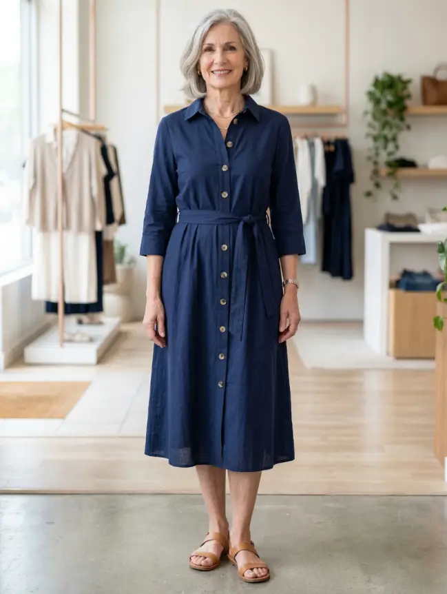 casual cotton summer dresses for women over 60