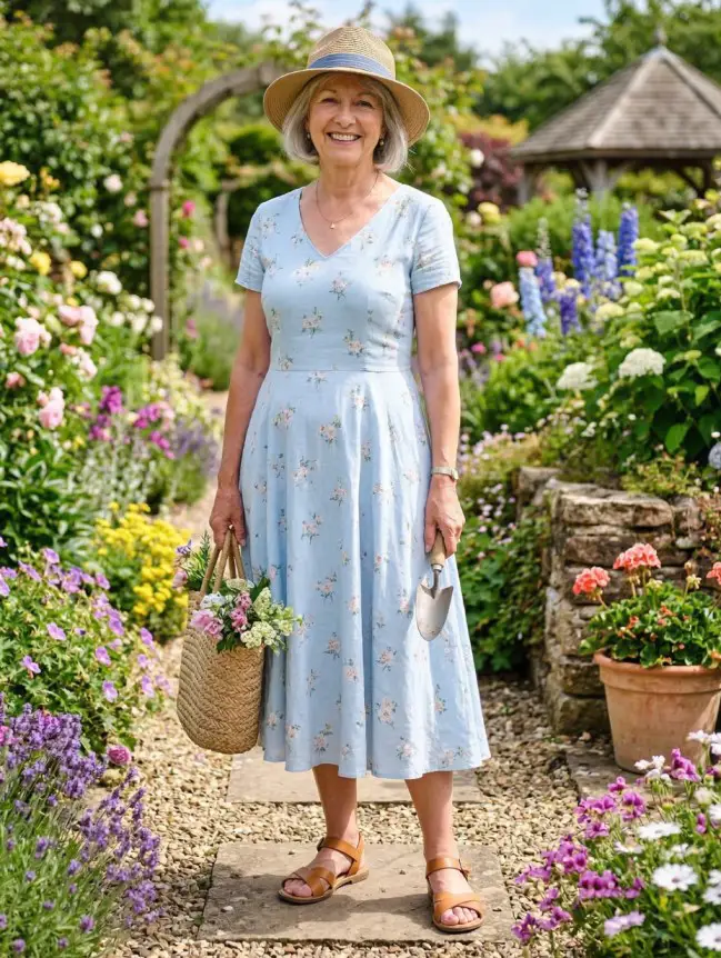 casual cotton summer dresses for women over 60