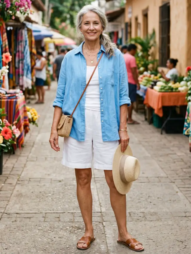 summer travel outfits for women over 60