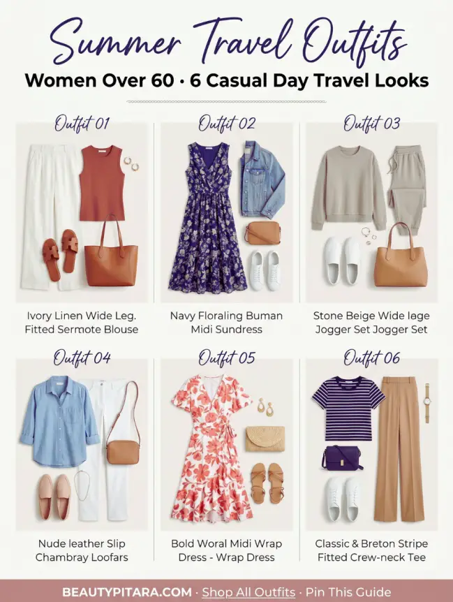 summer travel outfits for women over 60