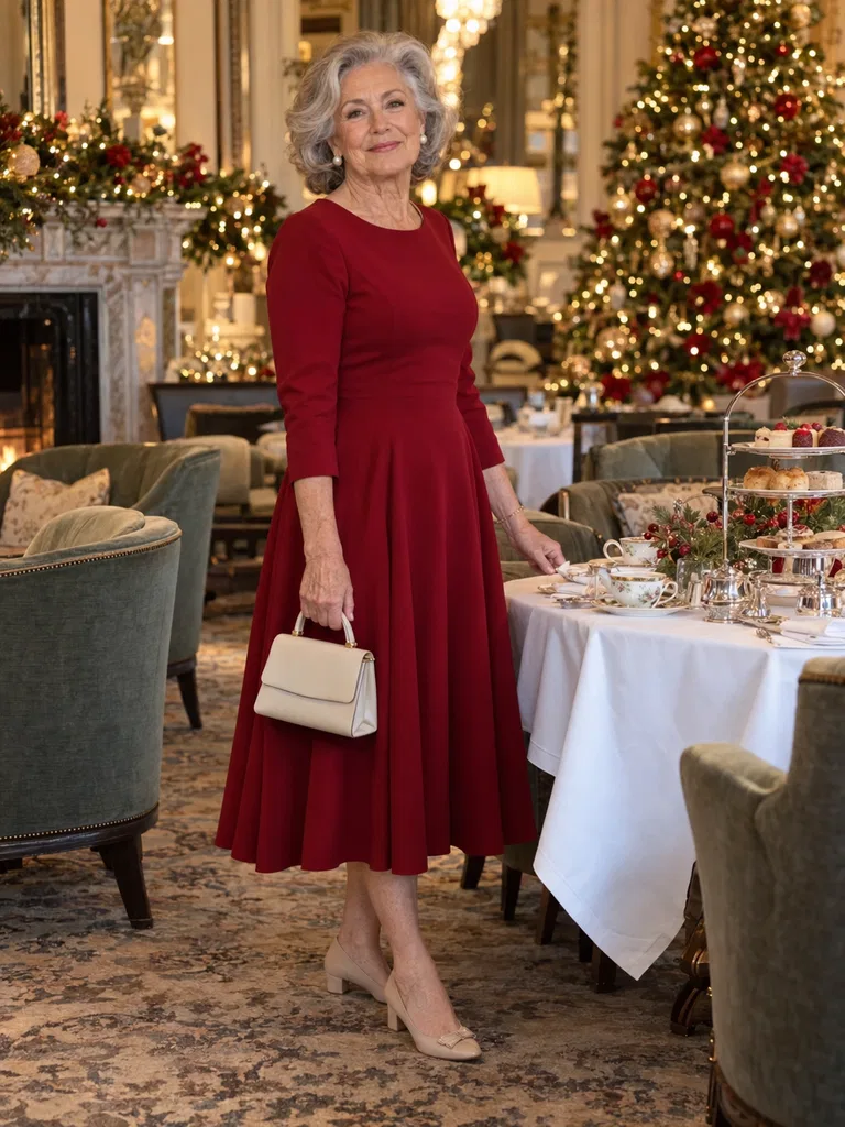 45 Christmas Tea Party Dresses for Women Over 70 - image 01
