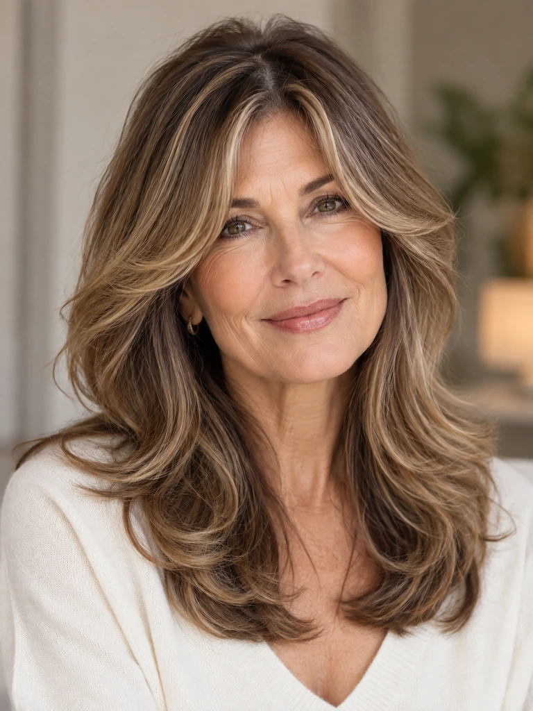 45 Flattering Butterfly Haircut With Bangs for Women Over 50 - image 01