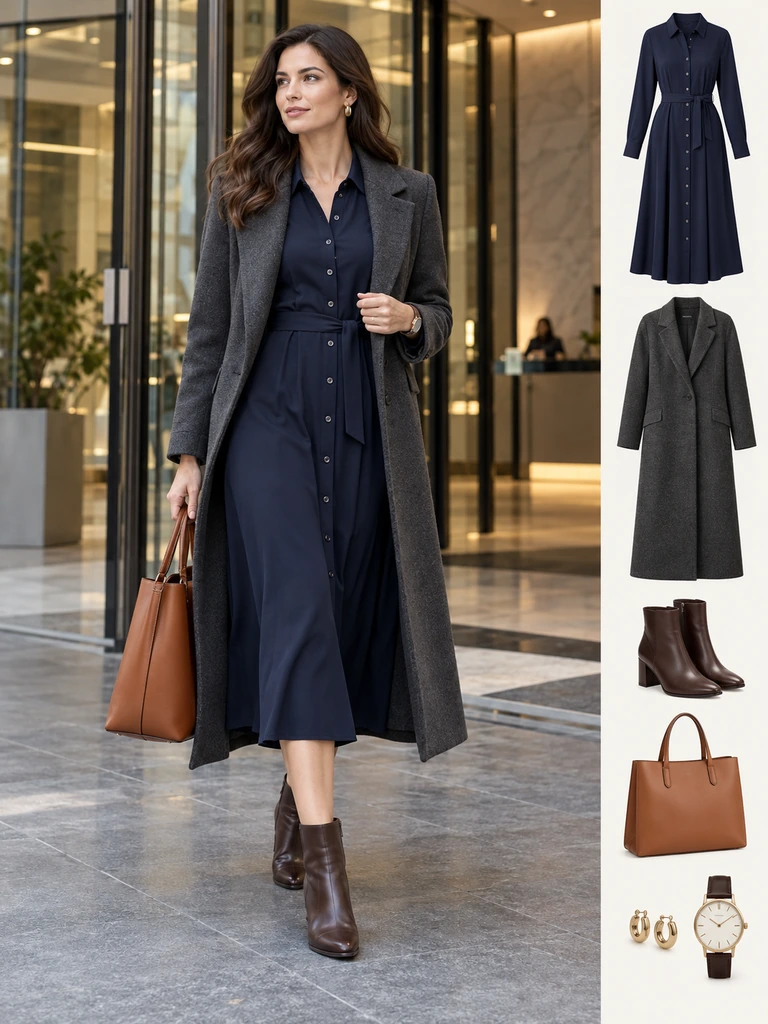 45 Winter Business Casual Dresses for Women That Look Polished and Chic - image 03