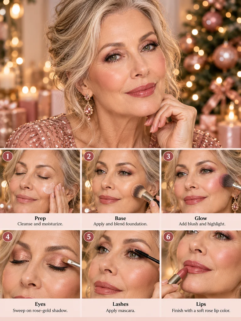 40 Christmas Makeup Ideas for Women Over 60 - image 03