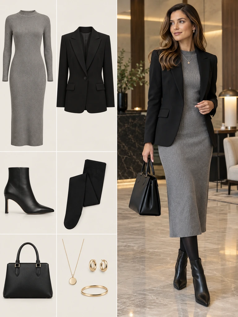 45 Winter Business Casual Dresses for Women That Look Polished and Chic - image 04