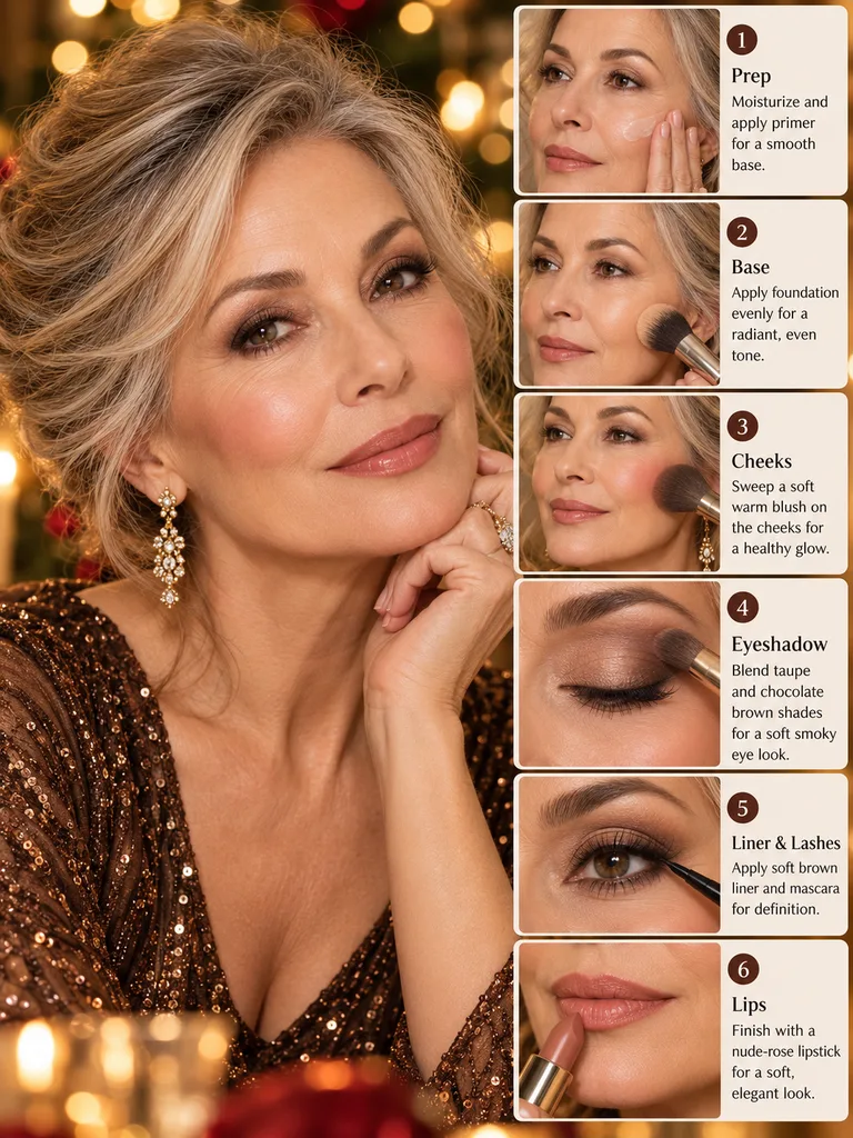 40 Christmas Makeup Ideas for Women Over 60 - image 04