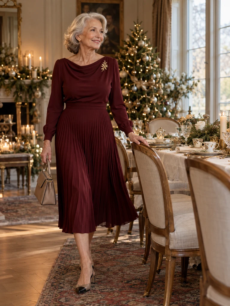 45 Christmas Tea Party Dresses for Women Over 70 - image 05