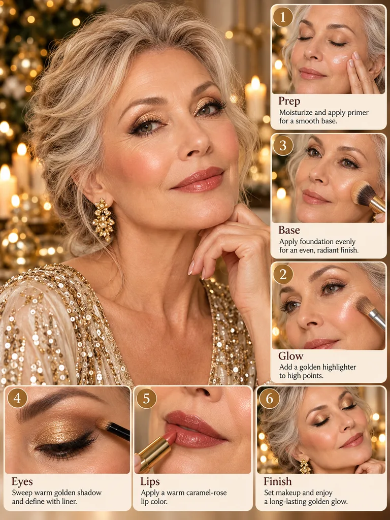 40 Christmas Makeup Ideas for Women Over 60 - image 06