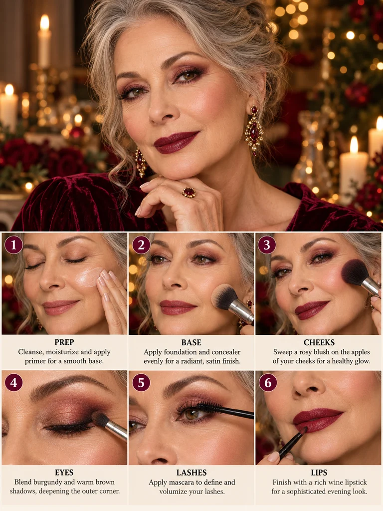 40 Christmas Makeup Ideas for Women Over 60 - image 09