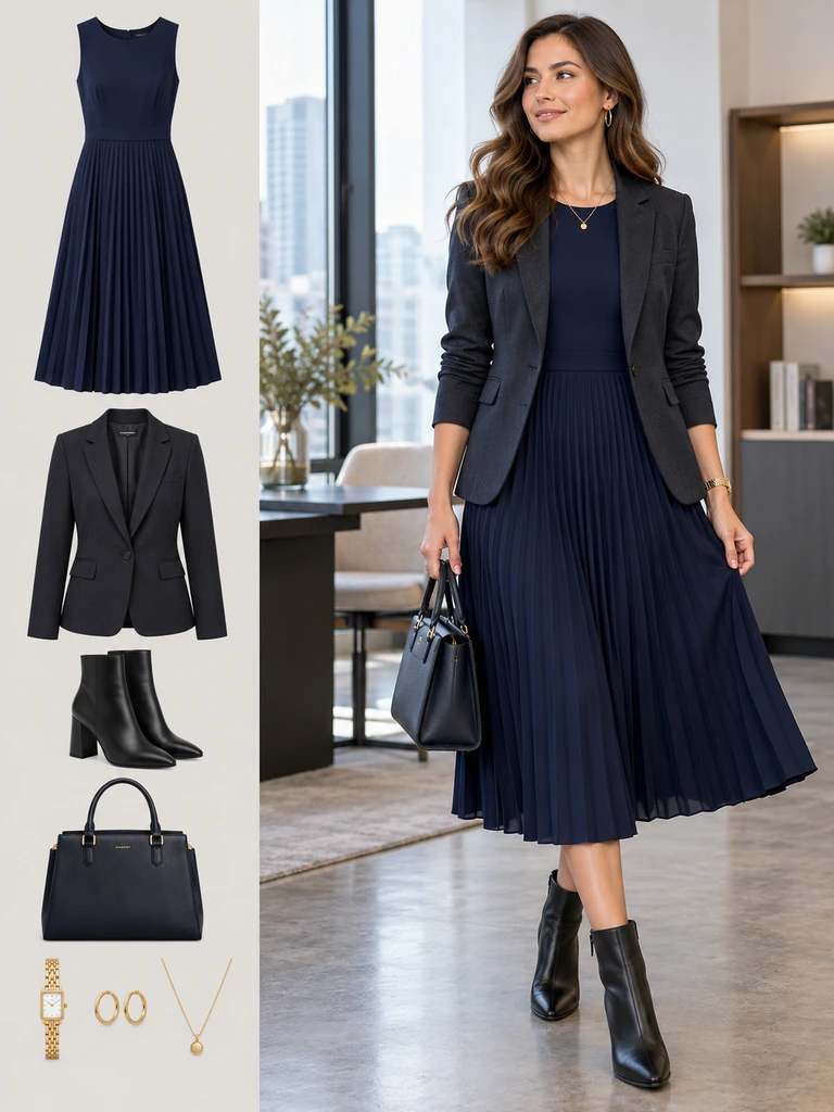 45 Winter Business Casual Dresses for Women That Look Polished and Chic - image 17