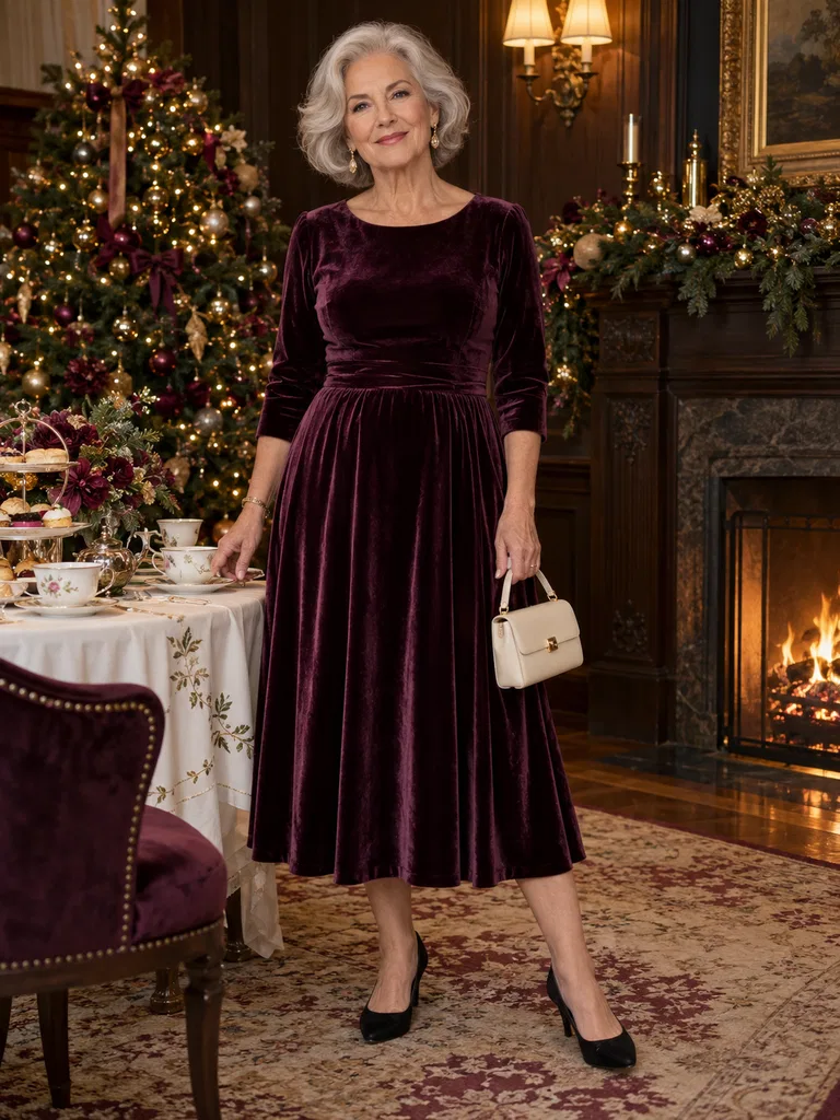 45 Christmas Tea Party Dresses for Women Over 70 - image 17
