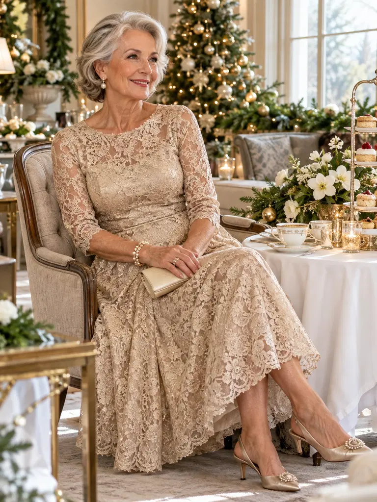 45 Christmas Tea Party Dresses for Women Over 70 - image 21