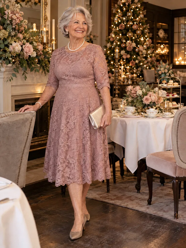 45 Christmas Tea Party Dresses for Women Over 70 - image 22