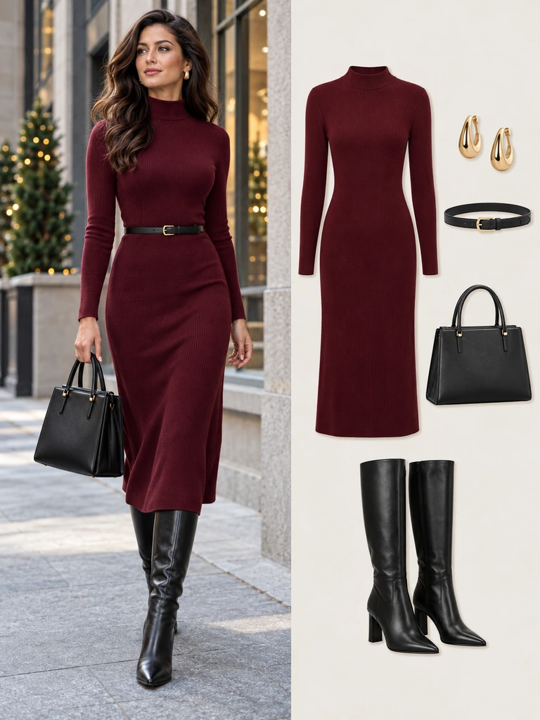 45 Winter Business Casual Dresses for Women That Look Polished and Chic - image 23