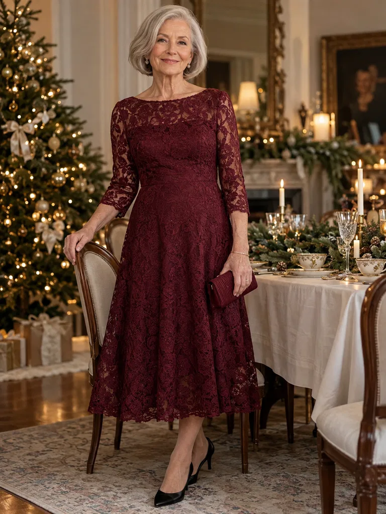 45 Christmas Tea Party Dresses for Women Over 70 - image 23