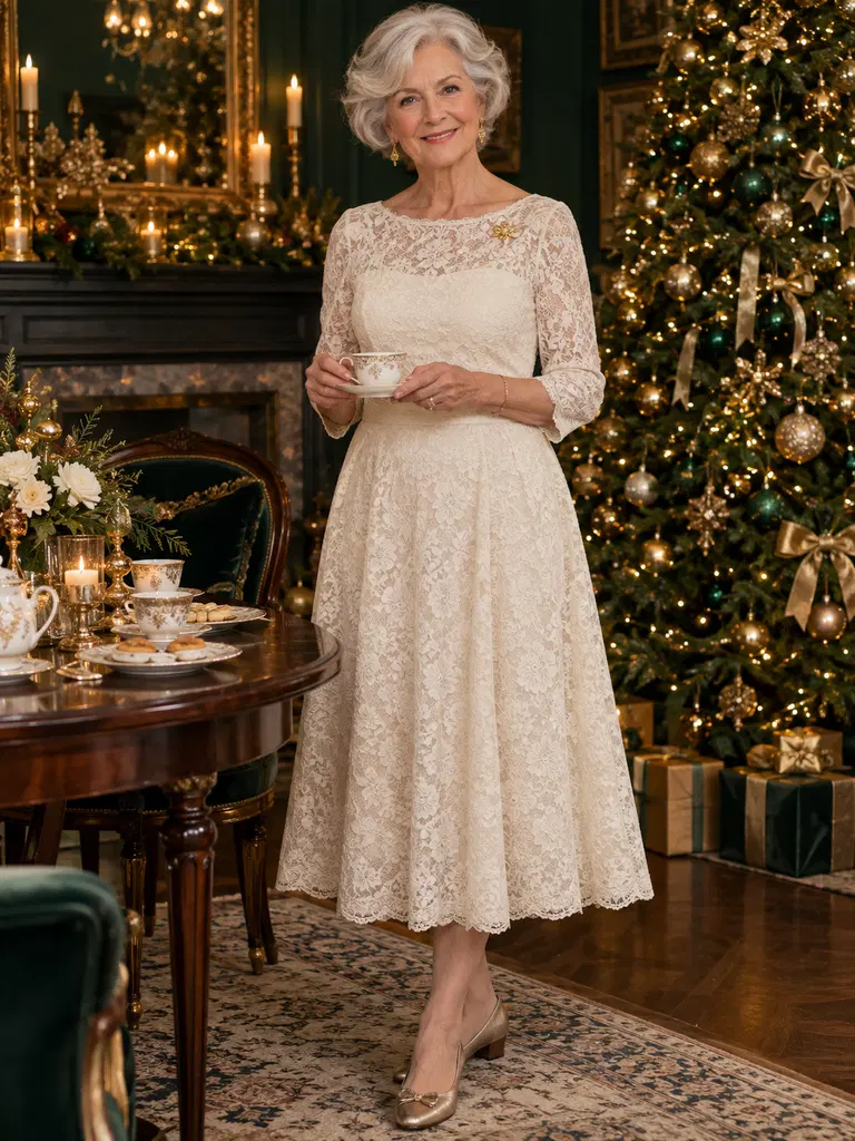 45 Christmas Tea Party Dresses for Women Over 70 - image 25