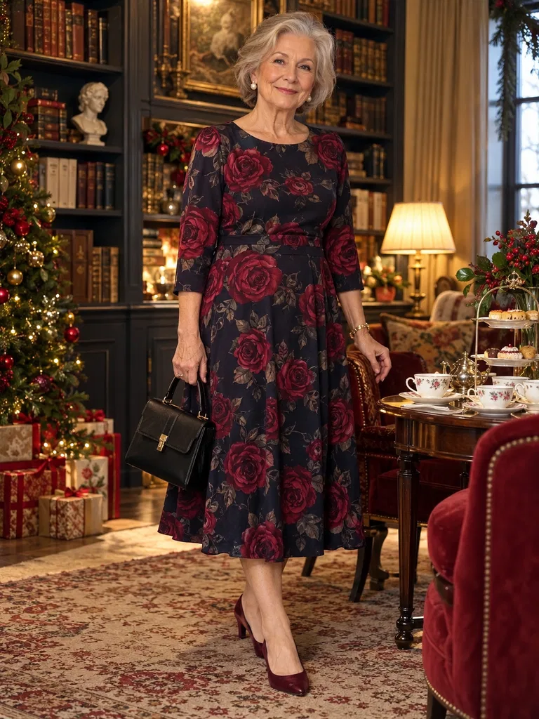 45 Christmas Tea Party Dresses for Women Over 70 - image 28