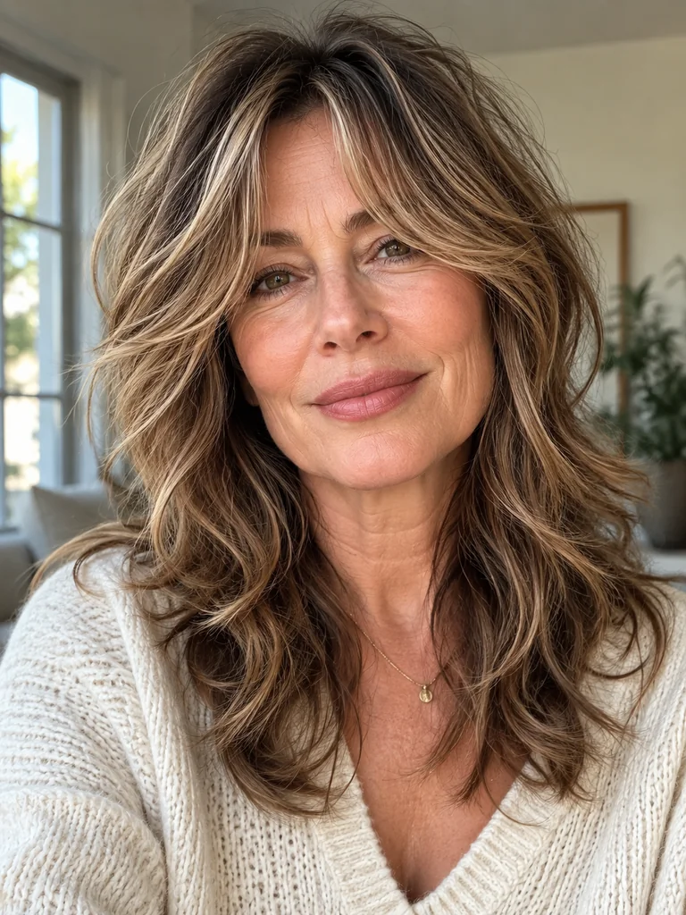45 Flattering Butterfly Haircut With Bangs for Women Over 50 - image 30