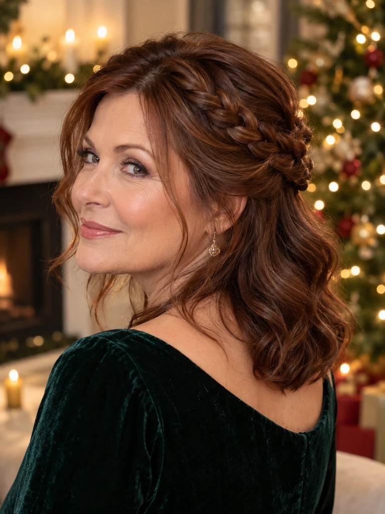 45 Christmas Medium Hairstyles for Women Over 50 - image 31