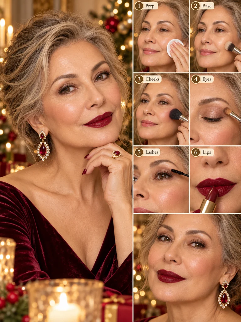 40 Christmas Makeup Ideas for Women Over 60 - image 34