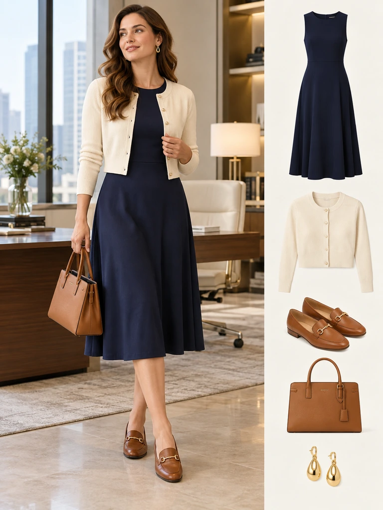 45 Winter Business Casual Dresses for Women That Look Polished and Chic - image 35