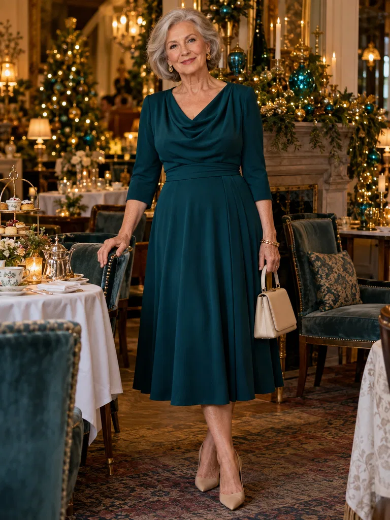 45 Christmas Tea Party Dresses for Women Over 70 - image 35