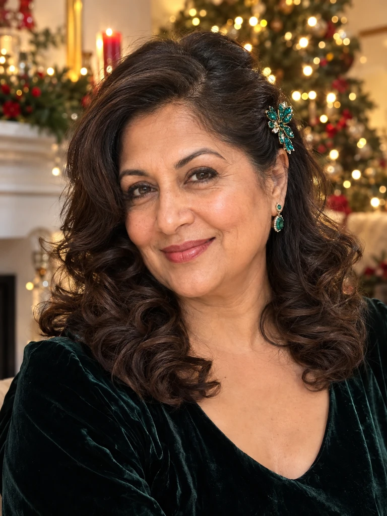 45 Christmas Medium Hairstyles for Women Over 50 - image 36