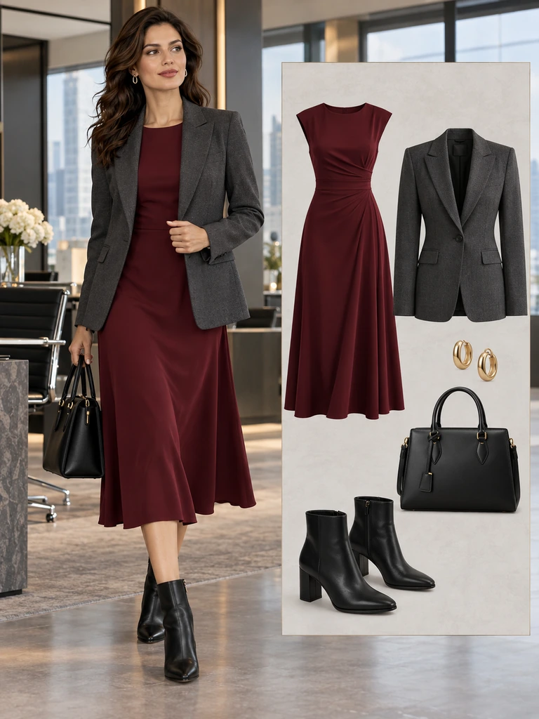 45 Winter Business Casual Dresses for Women That Look Polished and Chic - image 39