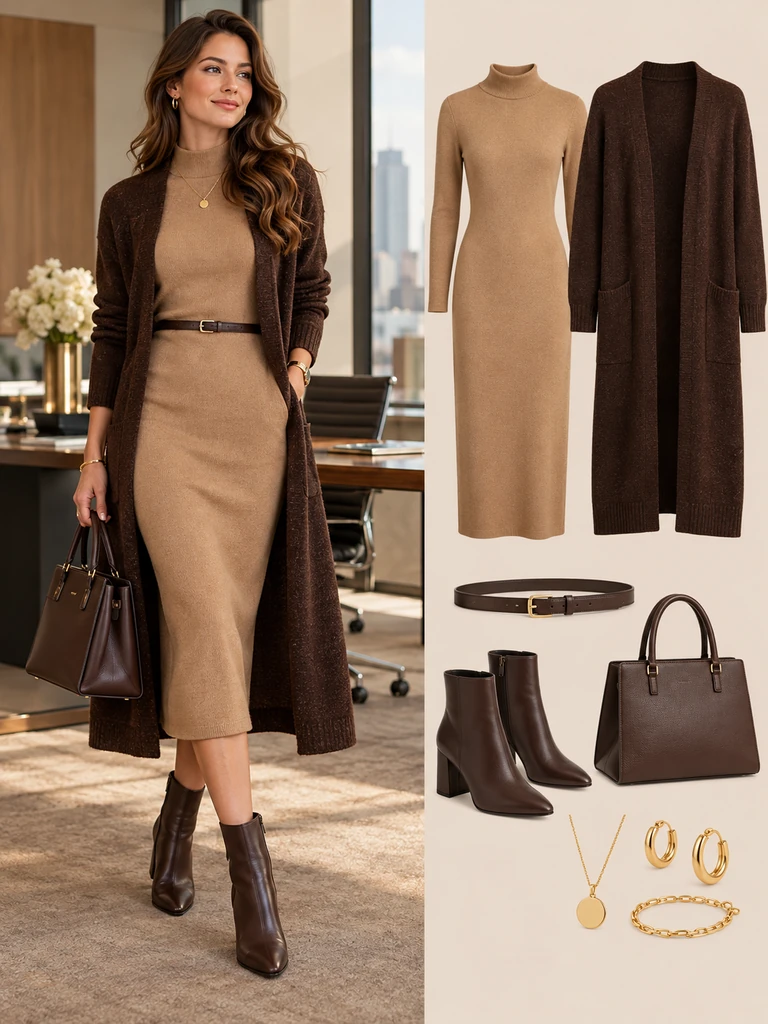 45 Winter Business Casual Dresses for Women That Look Polished and Chic - image 40